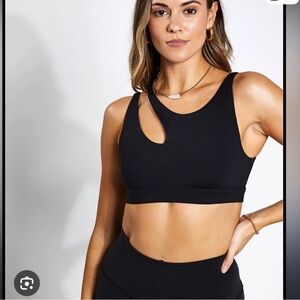 ALO Peak Black Cutout Bra